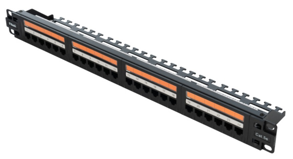 Патч-панель в шкаф 19" 1U, порты: 24xRJ-45 кат. 5e, Filum (FL-PP-5E24U1)
