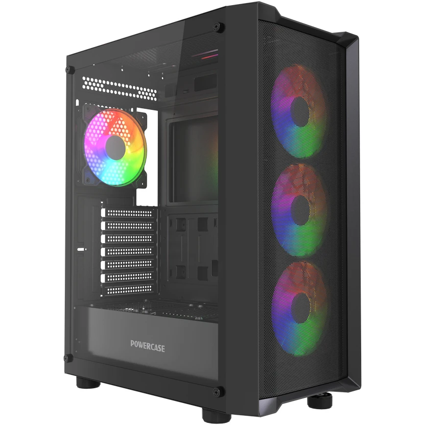 Корпус PowerCase Mistral EA19, Midi-Tower, без БП, черный
