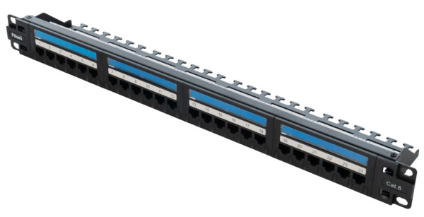 Патч-панель в шкаф 19" 1U, порты: 24xRJ-45 кат. 6, Filum (FL-PP-6C24U1)
