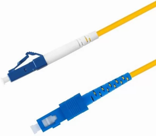 Патч-корд оптический TELCORD одномодовый, одинарный, 10 м (ШОС-2.0-LC/U-SC/U-SM-10м-LSZH-YL)