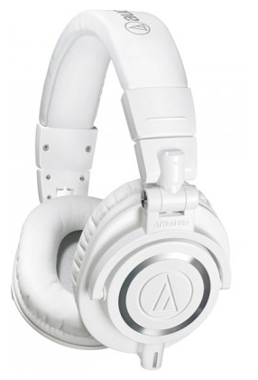Проводные наушники Audio-Technica ATH-M50x, белый (15117335)