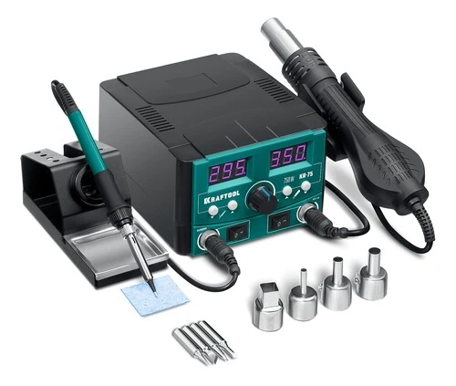 Паяльная станция Kraftool KR-75, 750 Вт (200°C-480°C)