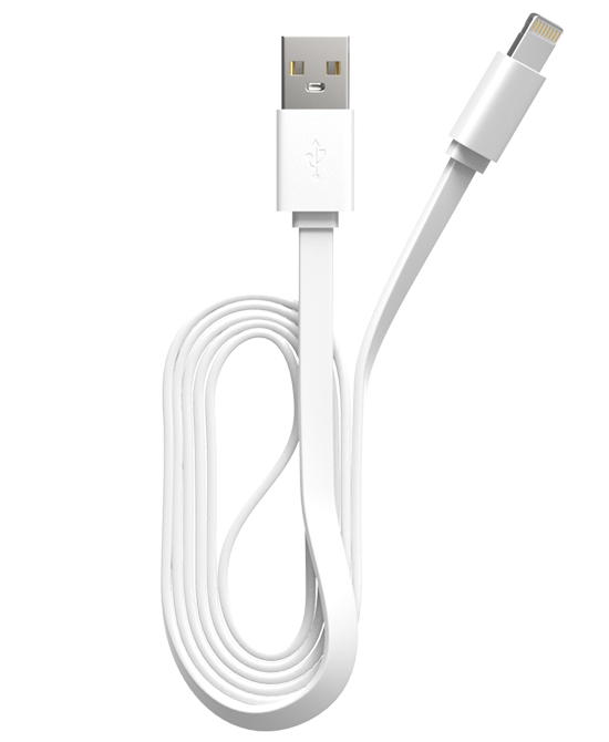 Кабель USB(Am)-Lightning 8-pin(M), 1 м, белый, Maxvi MC-03F (MC-03F)