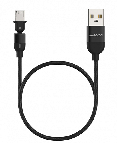 Кабель USB(Am)-Micro USB(Bm), 1.5 м, черный, Maxvi MC-19M (MC-19M)