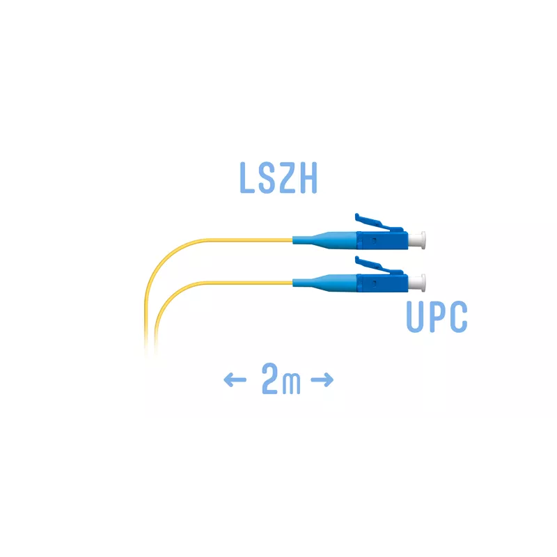 Патч-корд оптический SNR одномодовый, одинарный, 2 м (SNR-PC-LC/UPC-A-2m)
