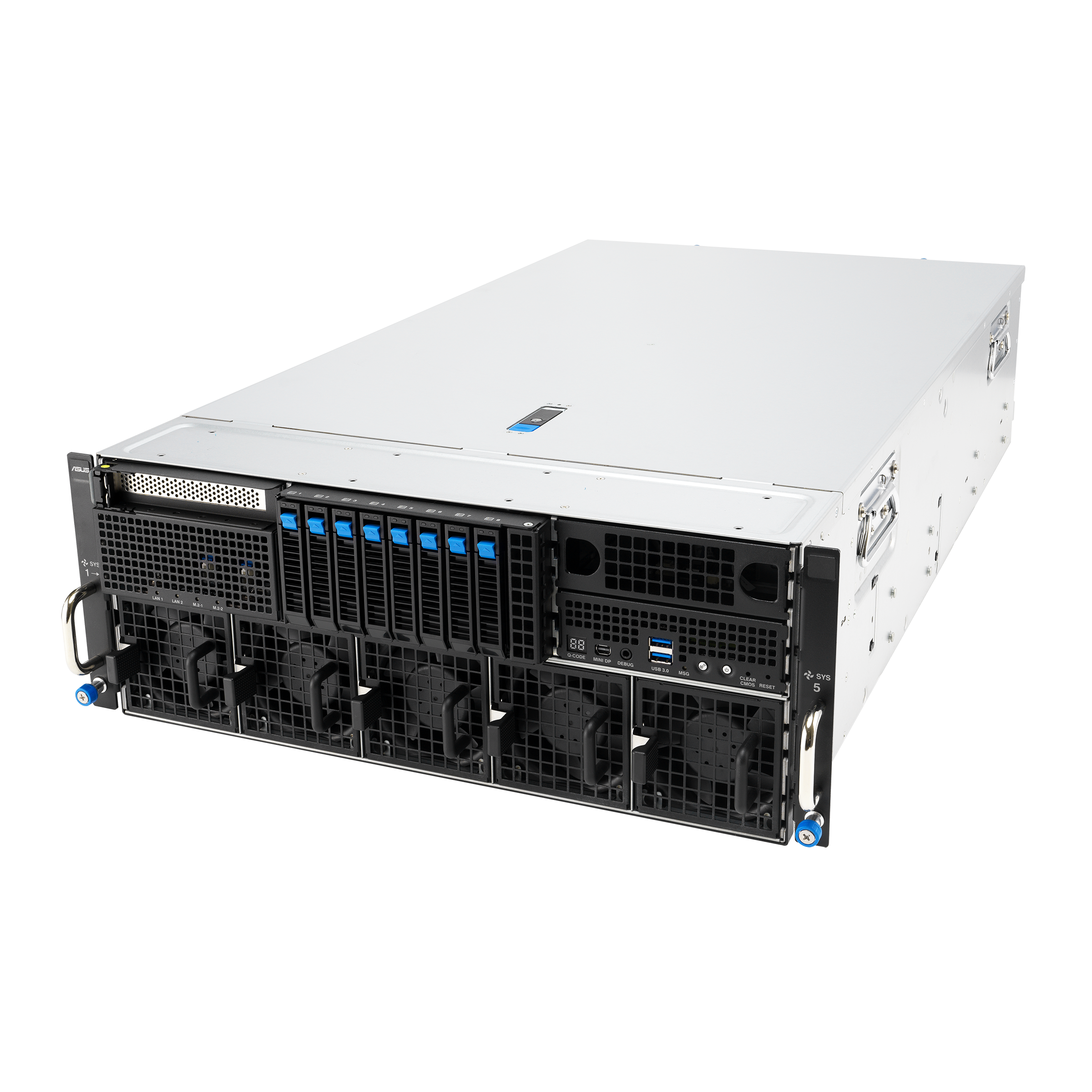 Серверная платформа ASUS ESC8000-E12P-SKU1, 2xLGA4710, 32xDDR5, 8x2.5 HDD HS, Redundant 4x3200 Вт 4U (90SF0411-M001T0)