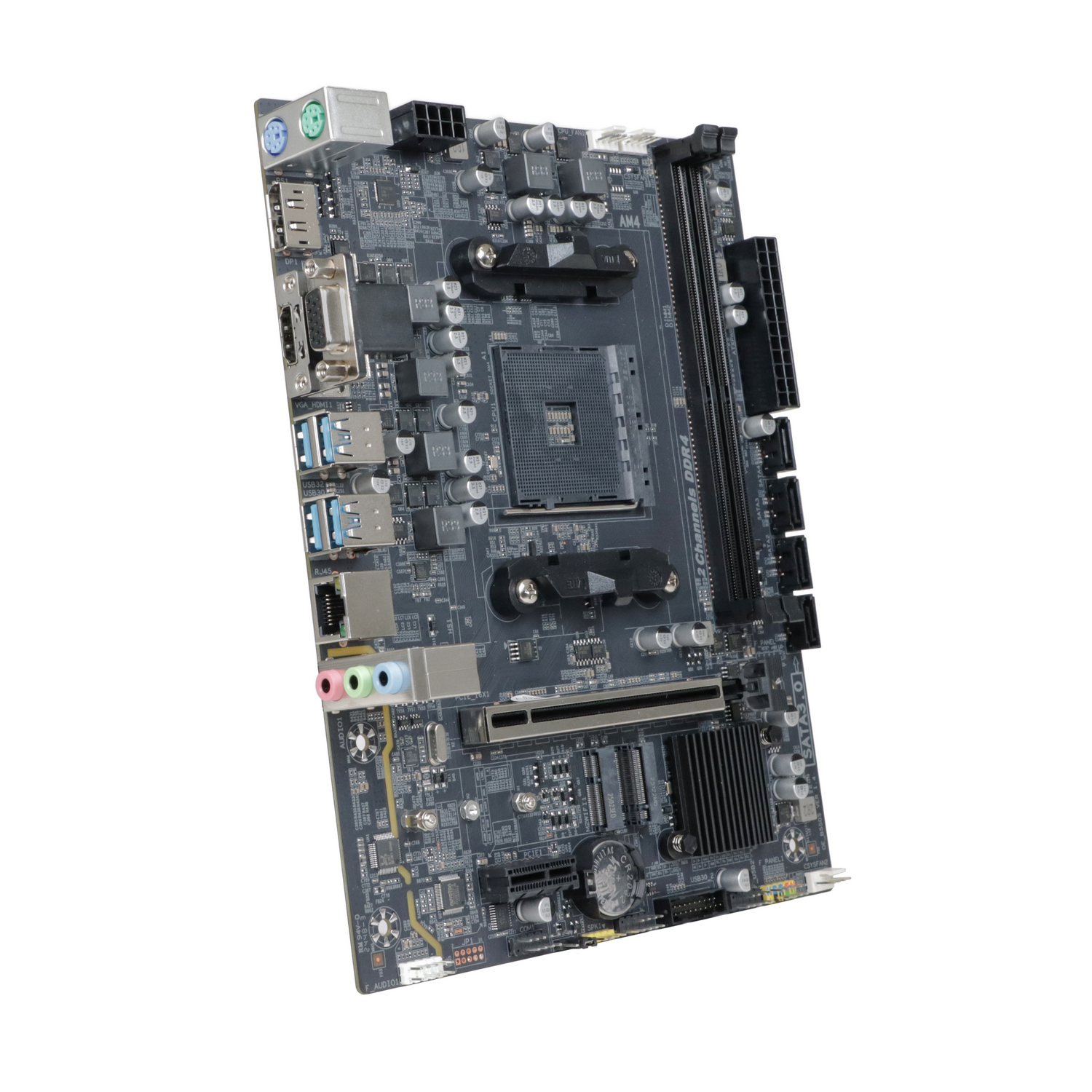 Материнская плата BaseTech A520M-K, SocketAM4, AMD A520, 2xDDR4, PCI-Ex16, 4SATA3, 5.1-ch, GLAN, 1 USB 3.0, VGA, HDMI, DP, mATX, Retail (BT-A520M-K) б/у, без каретки крепления кулера, не эксплуатировалась