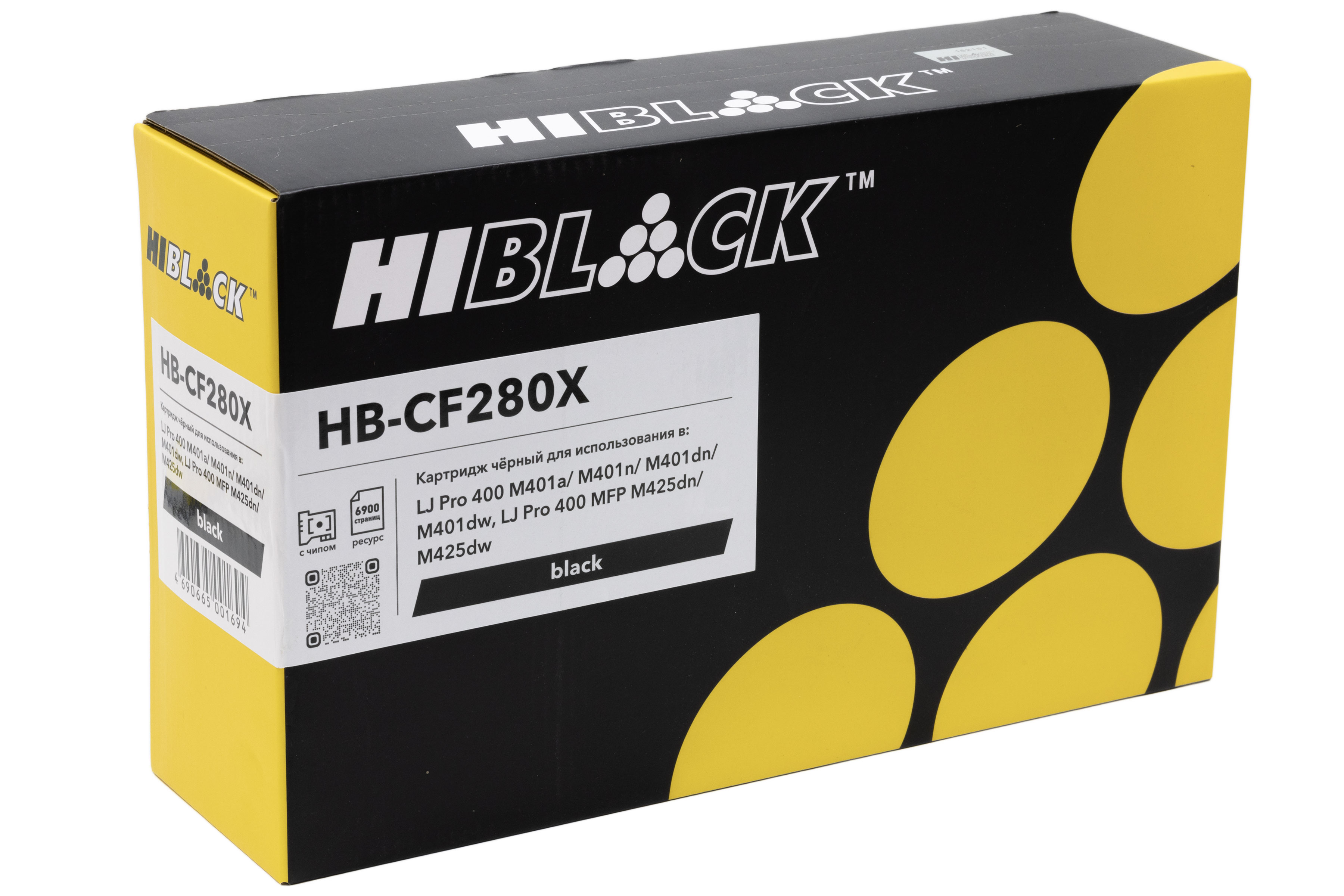 

Картридж лазерный Hi-Black HB-CF280X (CF280X), черный, 6900 страниц, совместимый для LaserJet Pro 400 M401 / M425dn / M425dw