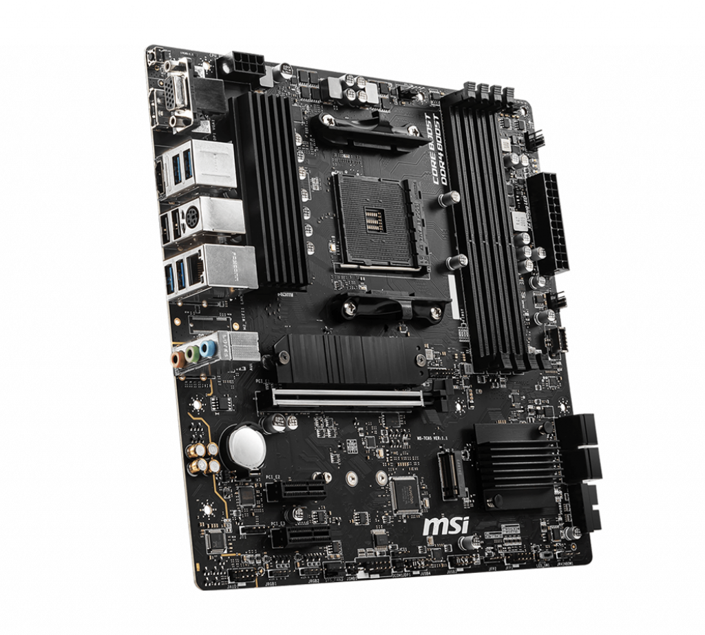 Материнская плата MSI B550M PRO-VDH, SocketAM4, AMD B550, 4xDDR4, PCI-Ex16, 4SATA3, 7.1-ch, GLAN, 6USB 3.2, USB Type-C, VGA, HDMI, DisplayPort, mATX, Retail б/у, после ремонта, следы эксплуатации, без комплекта