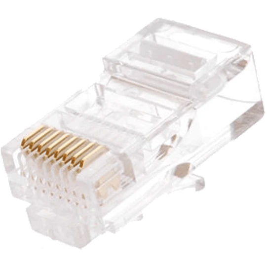 Коннектор RJ-45 8P8C cat. 6 NETLAN 100 шт. (EC-UP8P8C-6-003-TR-100)