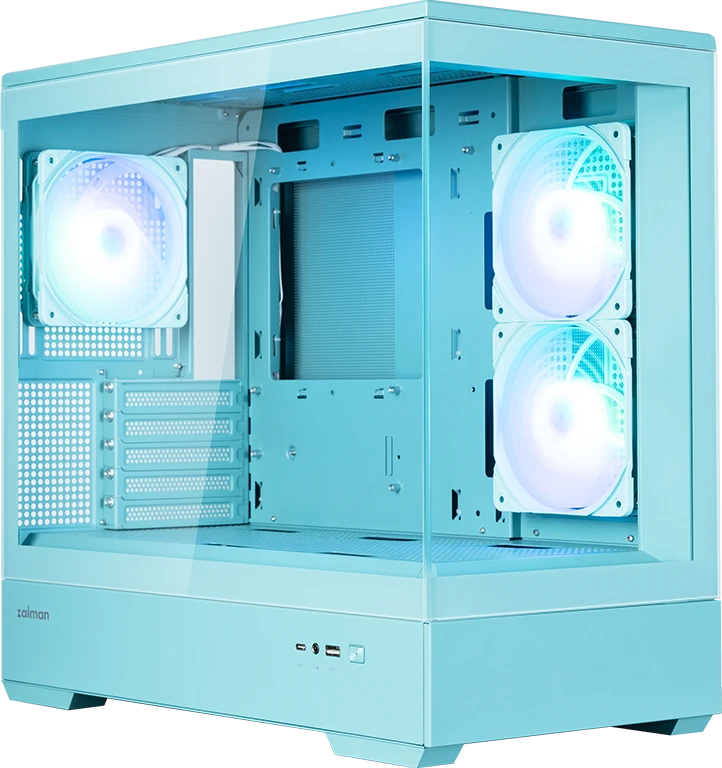 Корпус Zalman P30 MINT V2, Mini-Tower, без БП, мятный