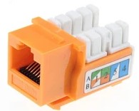 Вставка Keystone NIKOMAX NMC-KJUE2-FT-OR, KeyStone cat.6 (NMC-KJUE2-FT-OR)