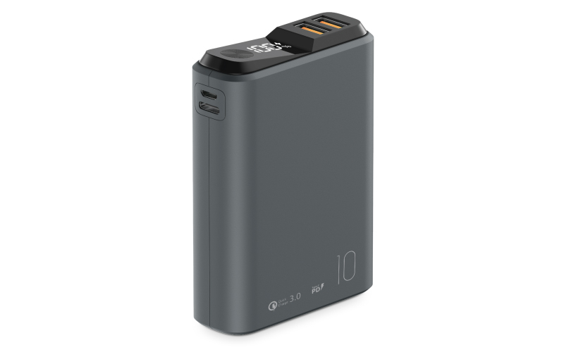 Портативный аккумулятор (Powerbank) Olmio QS-10, 10000 мА·ч, темно-серый