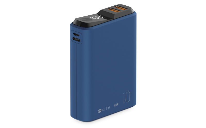 Портативный аккумулятор (Powerbank) Olmio QS-10, 10000 мА·ч, темно-синий