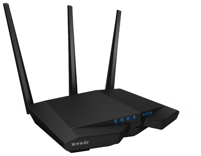 

Wi-Fi роутер Tenda AC18, 802.11a/b/g/n/ac, 2.4 / 5 ГГц, до 1.9 Гбит/с, LAN 4x1 Гбит/с, внешних антенн: 3x3 дБи, 1xUSB 3.0, AC18