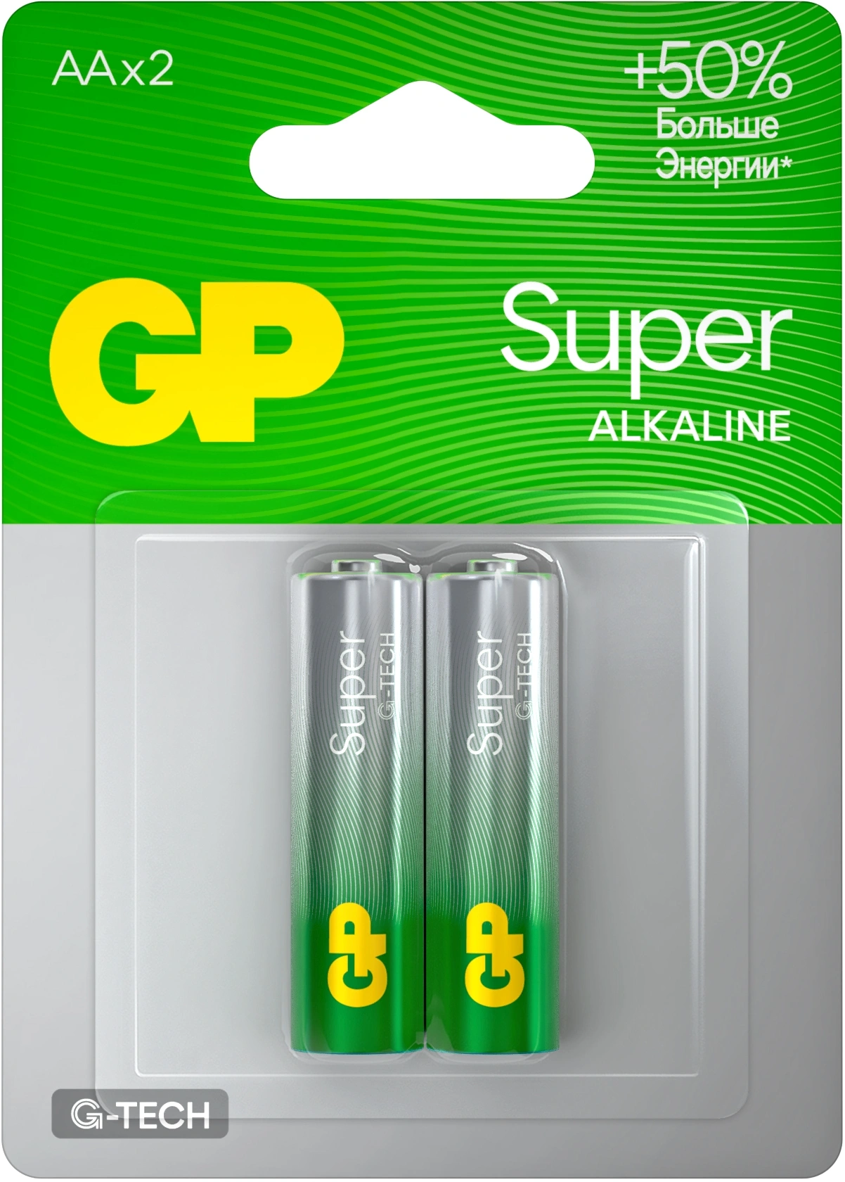 Батарейка GP Super G-Tech, AA, 1.5V, 2 шт