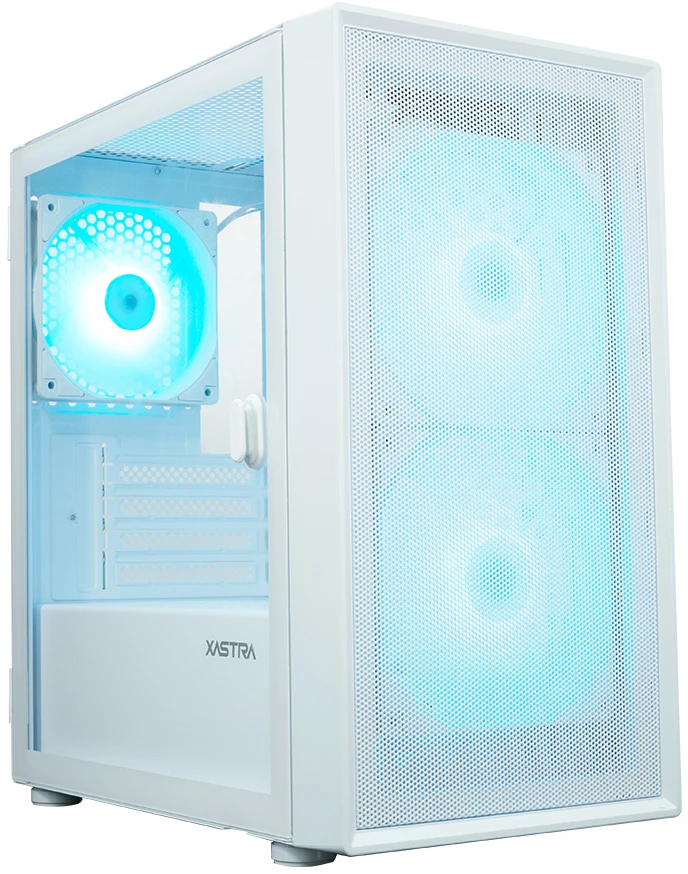 Корпус XASTRA A305M 3ARGB, Mini-Tower, без БП, белый