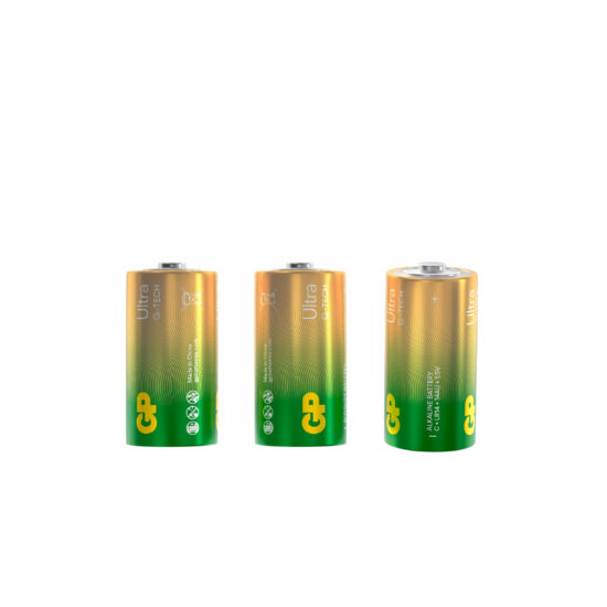 Батарейка GP Ultra Alkaline G-Tech, C (R14/LR14), 1.5V, 2 шт