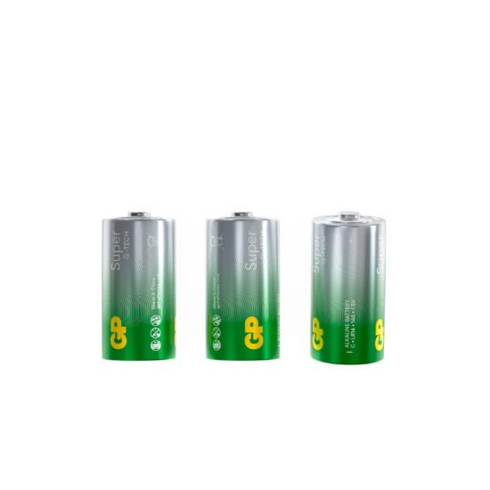

Батарейка GP Super Alkaline G-Tech, C (R14/LR14), 1.5V, 2 шт. (GP14AA21RA-2CRS2)