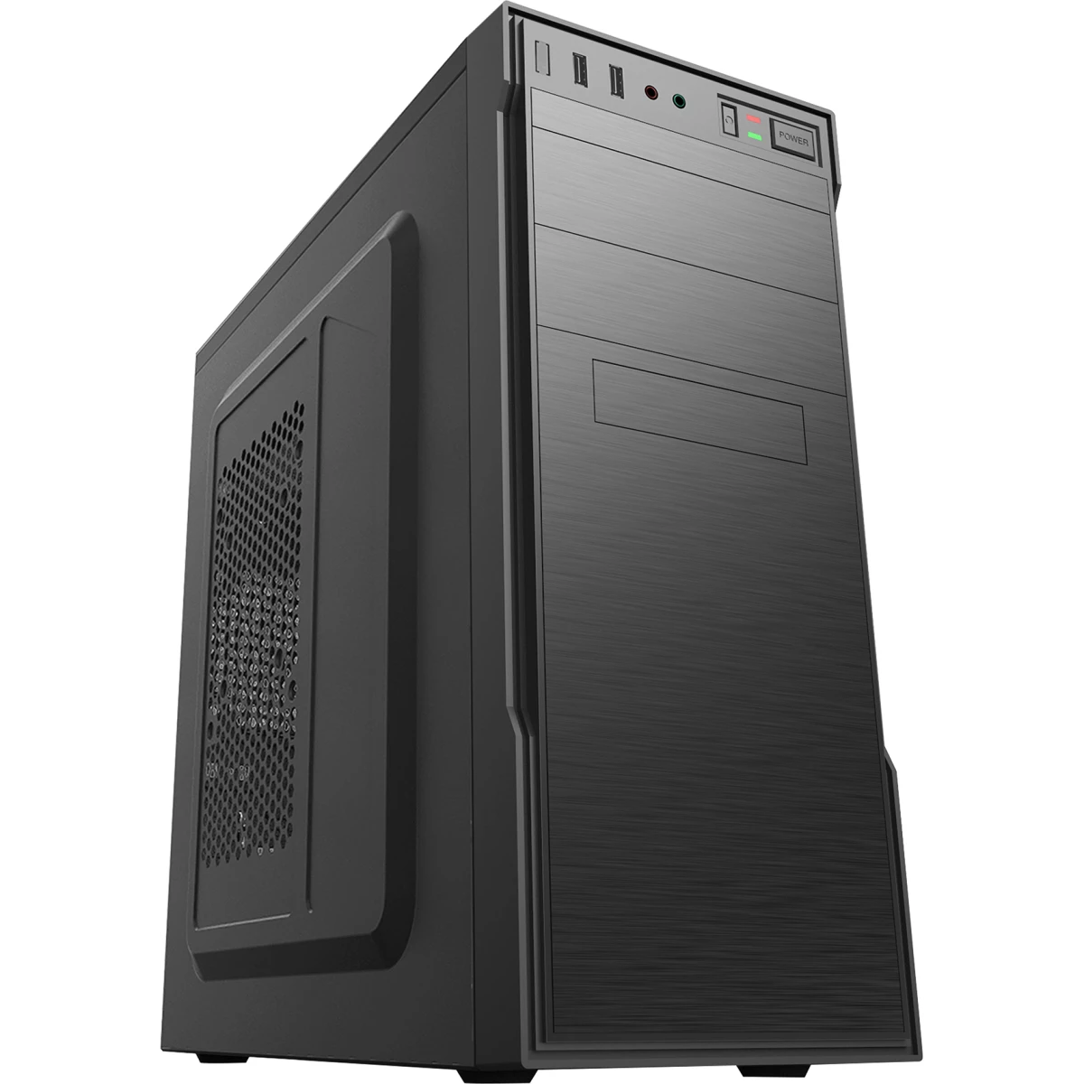 Корпус Foxline Forza FZ-031, Midi-Tower, 450 Вт, черный