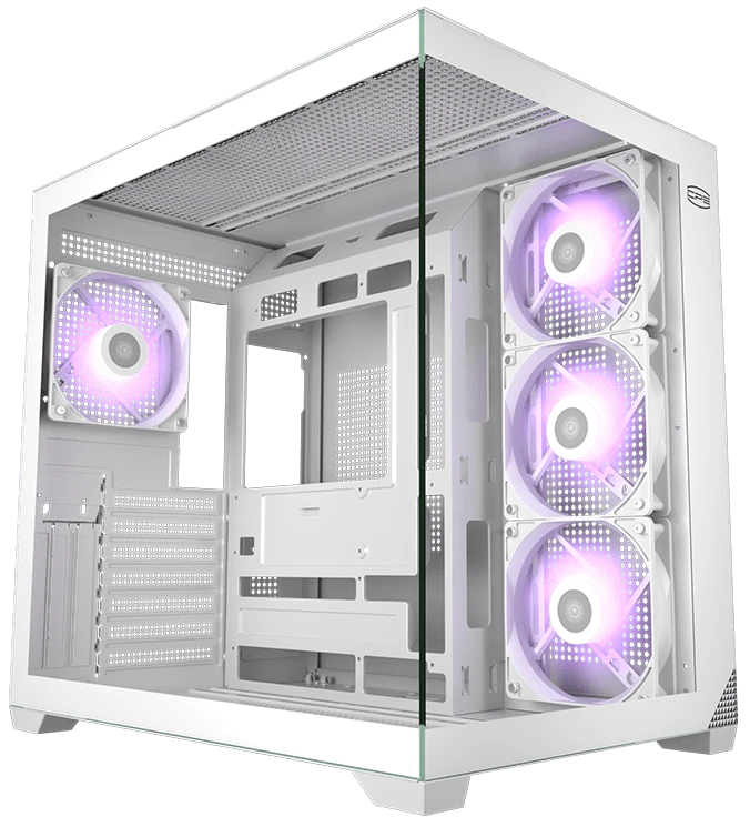Корпус PCCOOLER C3 T700 ARGB WH, Midi-Tower, без БП, белый