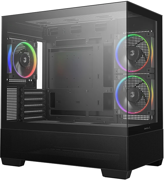 Корпус Deepcool CG380 3F, Mini-Tower, без БП, черный