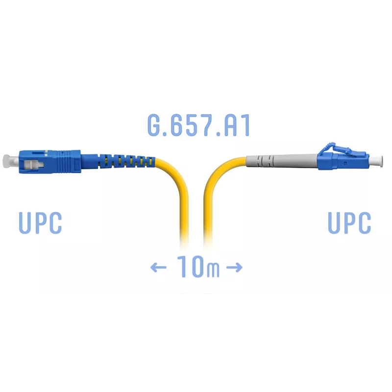 Патч-корд оптический SNR одномодовый, одинарный, 2 м (SNR-PC-LC/UPC-SC/UPC-A-2m)
