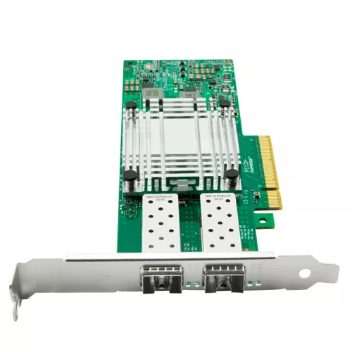 Сетевая карта LR-Link, 2xSFP+, 10 Гб/с, PCI-Ex8, Retail (LREC9812BF-2SFP+) б/у, следы монтажа, не родная упаковка, комплект: сетевая карта, low profile планка