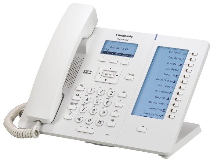 

VoIP-телефон Panasonic KX-HDV230, 6 SIP-аккаунтов, монохромный дисплей, PoE, белый (KX-HDV230RUW), KX-HDV230