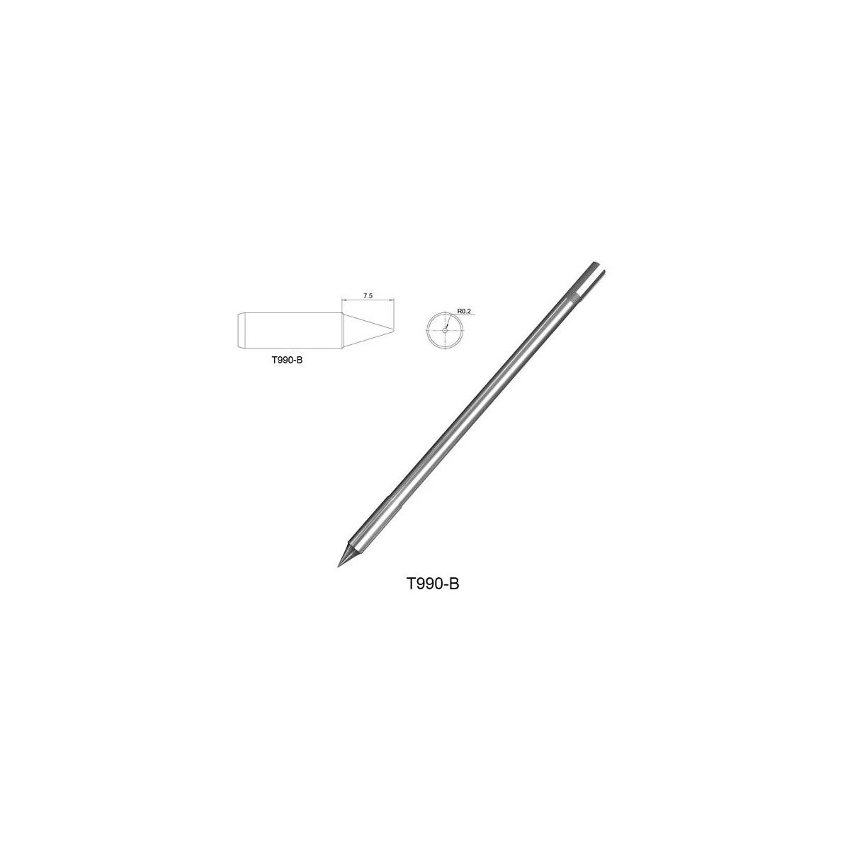Жало со встроенным нагревателем Atten T990-B, 200 мкм