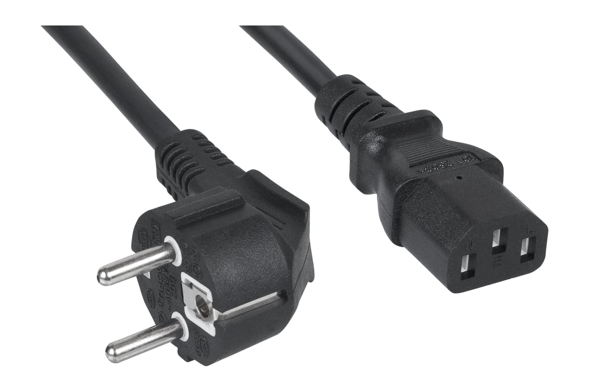 Кабель питания Cabeus Europlug(M)-IEC-320-C13, 3 м