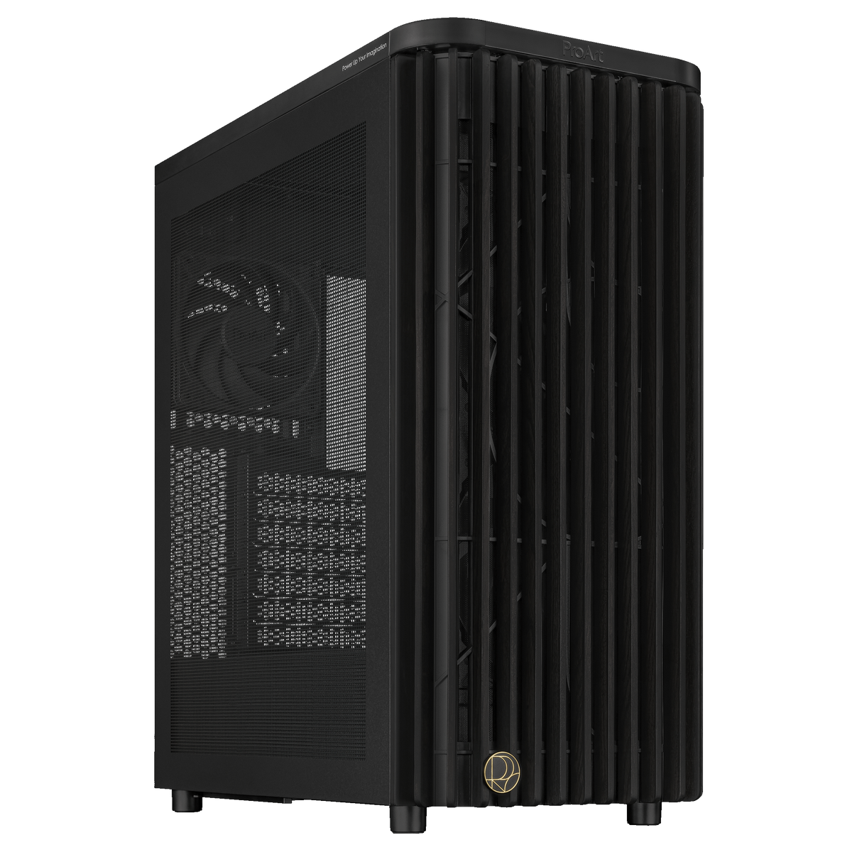 Корпус ASUS PROART PA401 WOOD MESH PWM, Midi-Tower, без БП, черный