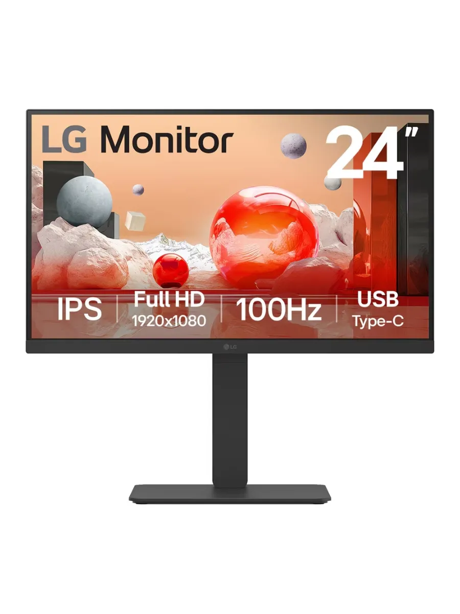 Монитор 23.8" LG 24BA650-B черный