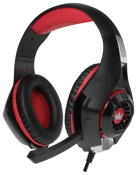 

Проводная гарнитура CROWN CMGH-102T, USB, черный/красный, CMGH-102T