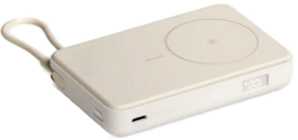 Портативный аккумулятор (Powerbank) Xiaomi Magnetic Power Bank 10000 with Built-in Stand, 10000 мА·ч, бежевый