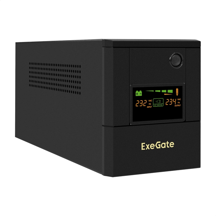 ИБП ExeGate Smart LB-2200.LCD.AVR.4SH.USB, 2200 В·А, 1.3 кВт, черный (EX299787RUS)