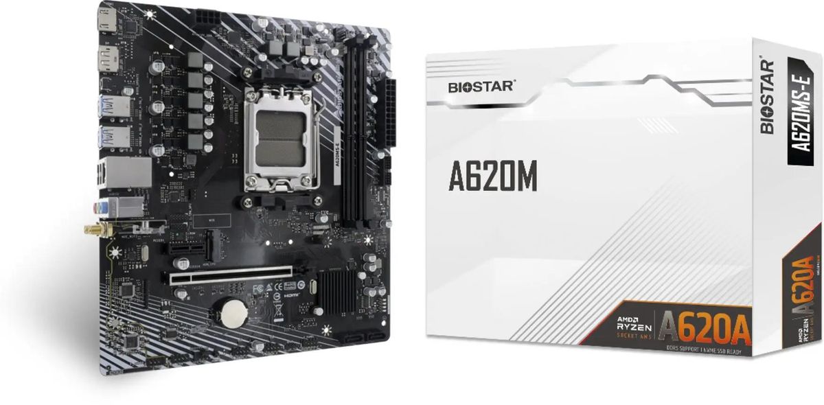 Материнская плата Biostar A620MS-E, AM5, AMD A620, mATX