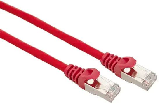 Патч-корд EKF SSTP, кат.6a, 1 м, RJ45-RJ45, красный (TRCS-6ASF-LSH-1M-RD)