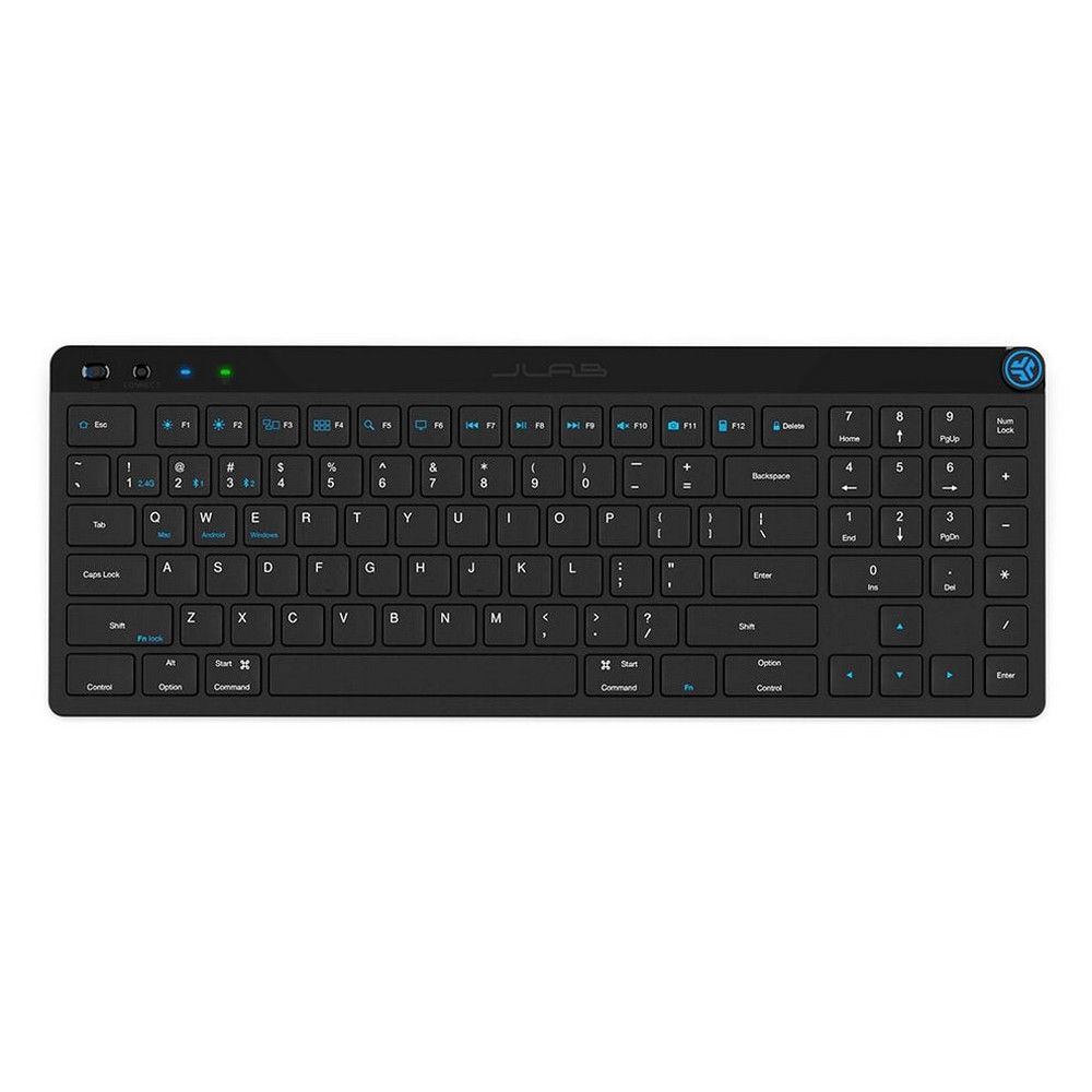 Клавиатура Jlab JBuds Keyboard, Bluetooth/Радиоканал/USB, черный (IEUKJBUDSKEYRBLK4)