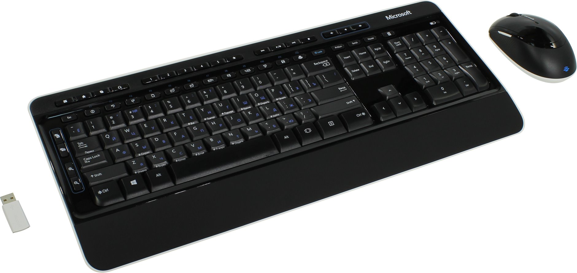 

Клавиатура + мышь Microsoft Comfort 3050, беспроводной, USB, черный (PP3-00018), Wireless Desktop 3050 Black USB