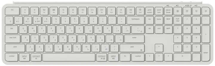 Клавиатура Keychron B6 Pro, Bluetooth/Радиоканал/USB, белый (B6P-K8)