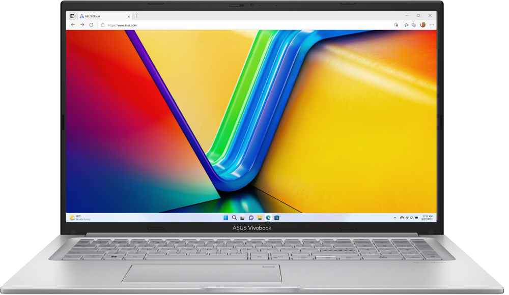 Ноутбук 17.3" ASUS VivoBook 17 X1704VA-AU1107, серебристый (90NB13X1-M00MT0_Win11P)