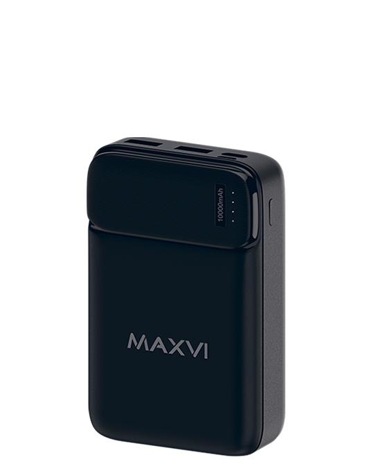 Портативный аккумулятор (Powerbank) Maxvi PB10-08, 10000 мА·ч, черный