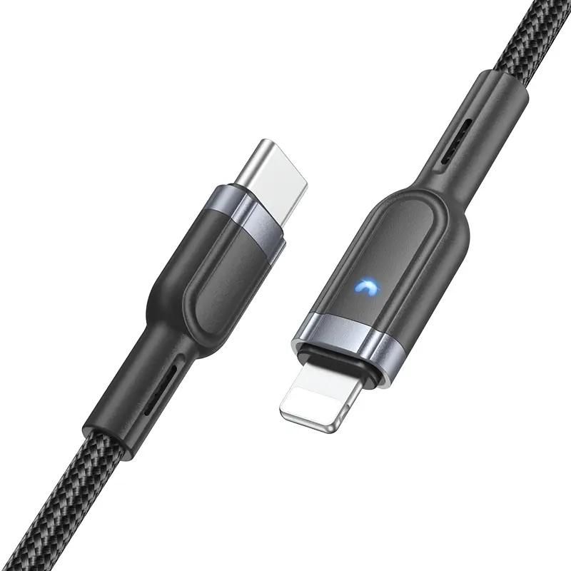 Кабель USB Type-C(M)-Lightning 8-pin(M), 1.2 м, черный, HOCO U117 (IP(01467))