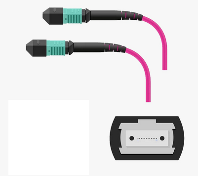 Патч-корд оптический FIBO многомодовый, двойной, 3 м (MPO/UPC FF 12F MM OM4 3m)