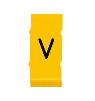 

Маркер DKC Mark 3, символ "V" для кабеля сечением 0.5-1.5мм, пластик, желтый (MKCVS1) 1шт, отгрузка кратно 200шт!