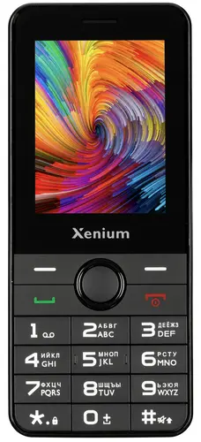 Мобильный телефон Xenium X240, 2.4" 320x240 TFT, BT, 1xCam, 2-Sim, 1700 мА·ч, USB Type-C, черный (CTX240BK/00) б/у, незначительные следы эксплуатации, полный комплект
