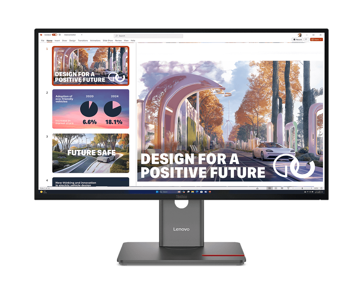 Монитор 27" Lenovo ThinkVision P27QD-40 черный