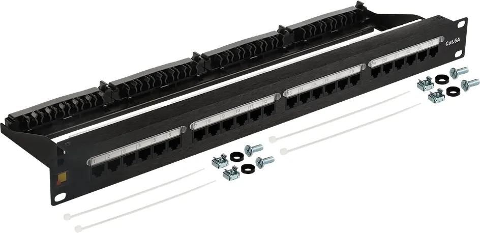 Патч-панель в шкаф 19" 1U, порты: 24xRJ-45 кат. 6, LANMASTER LAN-PPN24U6 (LAN-PPN24U6)