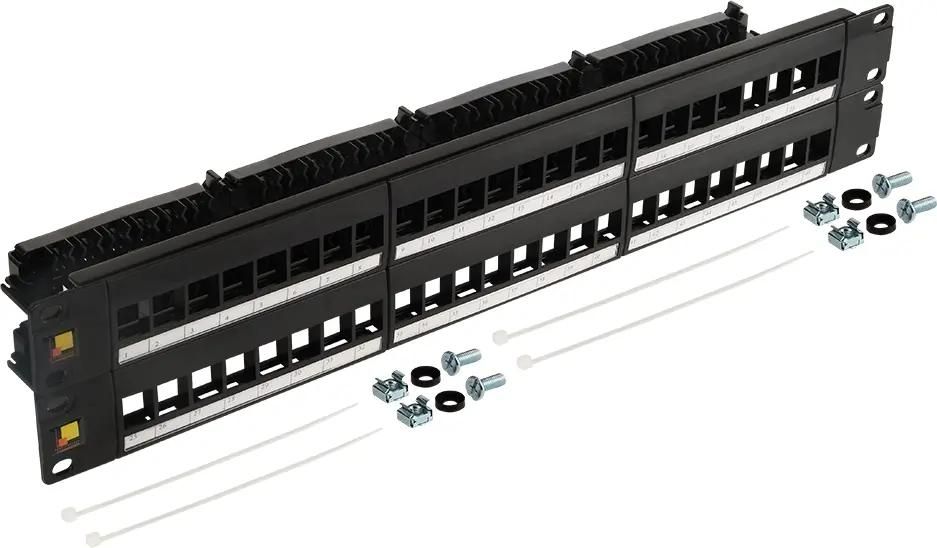 Патч-панель в шкаф 19" 2U, порты: 48, LANMASTER LAN-PPN48OK-UTP (LAN-PPN48OK-UTP)